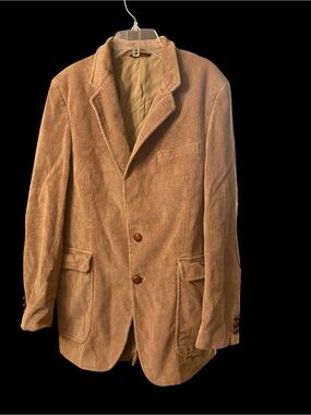 Men's Vintage Austin Manor Corduroy Blazer  with Elbow patches in Light Brown